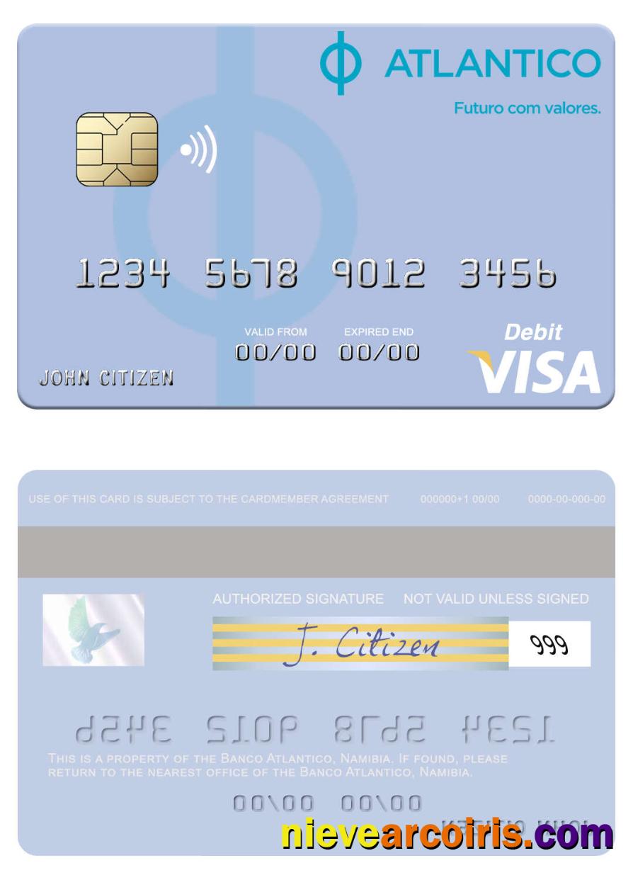 Namibia Banco Atlantico visa debit card